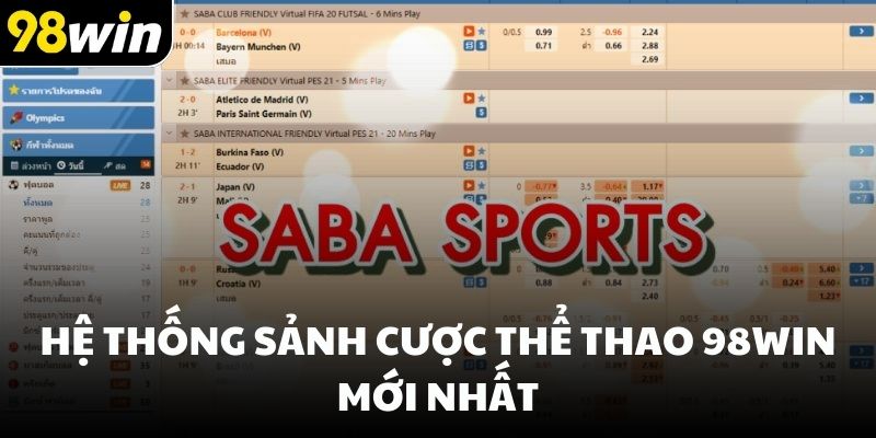 Hệ thống sảnh cược thể thao 98win mới nhất